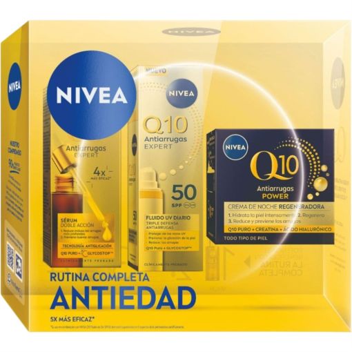Nivea Q10 Antiarrugas Estuche Tratamiento completo antiedad 24 horas acción antiarrugas piel más firme en 7 días