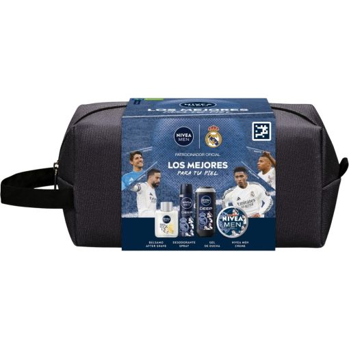 Nivea Men Real Madrid Los Mejores Para Tu Piel Neceser Ed.Limitada Rutina de ba&ntilde;o hidratante nutritiva y protectora para el cuidado de la piel ideal para el gimnasio