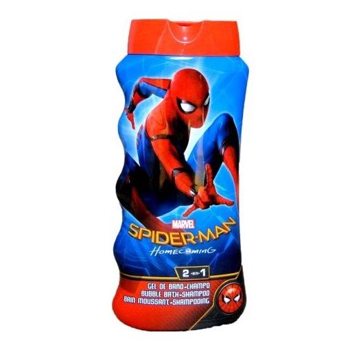 Marvel Spider-Man Homecoming Gel De Baño-Champú 2 En 1 Gel de ducha y champú respeta la hidratación natural de la piel y el cabello 475 ml