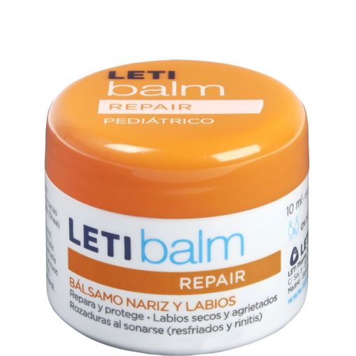 Leti Balm Repair Pedi&aacute;trico B&aacute;lsamo Nariz Y Labios B&aacute;lsamo labial reparador hidratante cuida los labios y las partes resecas de la cara 10 ml