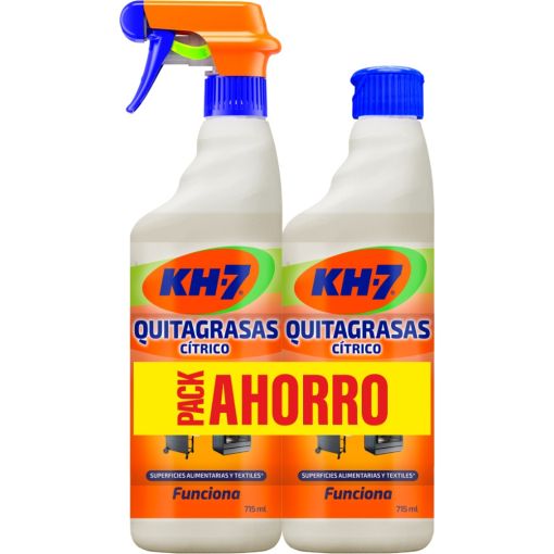Kh-7 Quitagrasas Pack Ahorro Quitagrasas sin fosfatos ideal para limpiar todas las superficies y eliminar sin esfuerzo la suciedad 2x715 ml