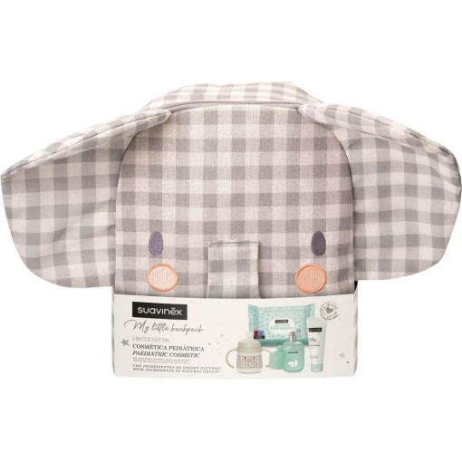 Suavinex My Little Backpack Elefante Edici&oacute;n Limitada Set esencial para beb&eacute;s ofrece higiene limpieza y cuidado con productos de cosm&eacute;tica pedi&aacute;trica