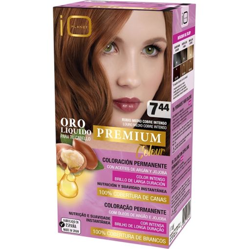 Io Planet Premium Colour Coloraci&oacute;n Permanente Tinte con oro l&iacute;quido color intenso y brillo de larga duraci&oacute;n 100 % cobertura de canas