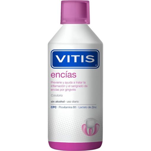 Vitis Colutorio Enc&iacute;as Enjuage bucal para enc&iacute;as ayuda a prevenir y tratar los problemas por gingivitis