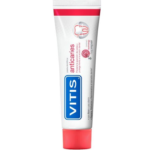 Vitis Pasta Dent&iacute;frica Anticaries Pasta de dientes previene la aparici&oacute;n de caries repara y refuerza el esmalte dental 100 ml