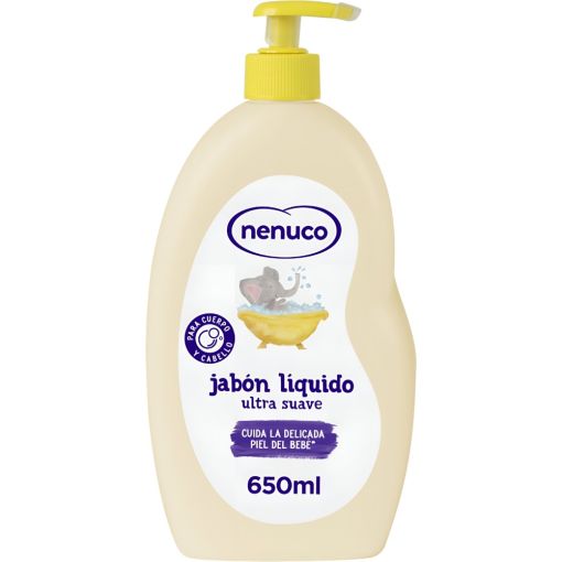 Nenuco Ultra Suave Jabón Líquido Jabón líquido ultrasuave cuida la delicada piel del bebé con aloe y vitamina e