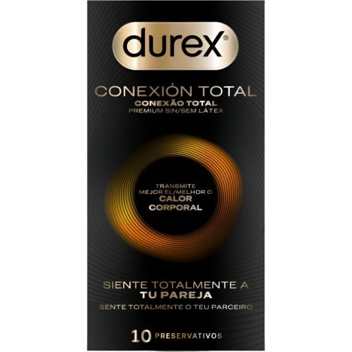 Durex Conexión Total Preservativos Preservativos ultrafinos ofrece una mejor transferencia del calor corporal para totalmente a tu pareja 10 uds