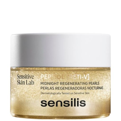 Sensilis Peptide [Reti-V] Perlas Regeneradoras Nocturnas Crema facial con perlas regeneradoras nocturnas desde la primera noche corrigen los 10 signos del envejecimiento 50 ml