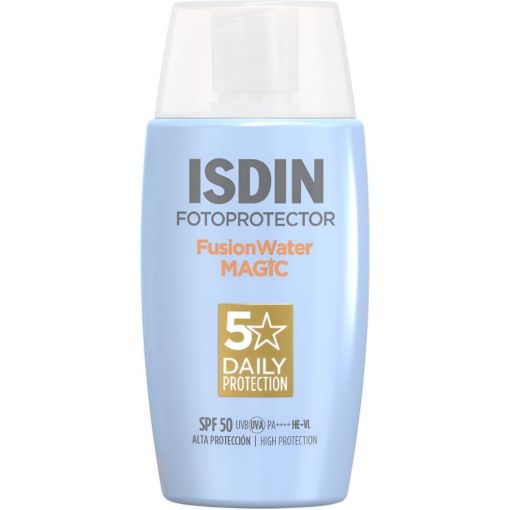 Isdin Fotoprotector Fusionwater Magic Spf 50 Protector solar facial ultraligero resistente al agua ofrece hidrataci&oacute;n intensa y absorci&oacute;n inmediata 50 ml