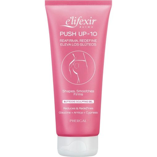 Elifexir Push Up-10 Shapes, Smoothes Firms Crema reafirmante de rápìda absorción y efecto escultor multiactivo eleva define y reafirma tus glúteos 200 ml