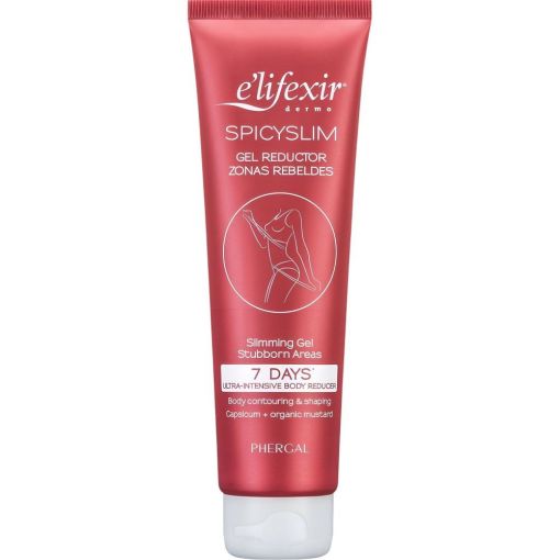 Elifexir Spicyslim Gel Reductor Zonas Rebeldes Gel quemagrasas rápida absorción ultraintensivo moldea tu figura y reduce contorno 150 ml