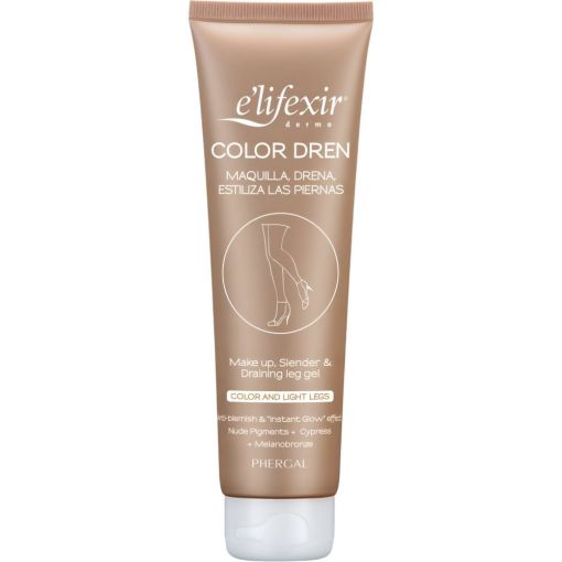 Elifexir Color Drem Make Up, Slender & Draining Leg Gel Gel con color de rápida absorción reduce volumen e imperfecciones para efecto glow 150 ml