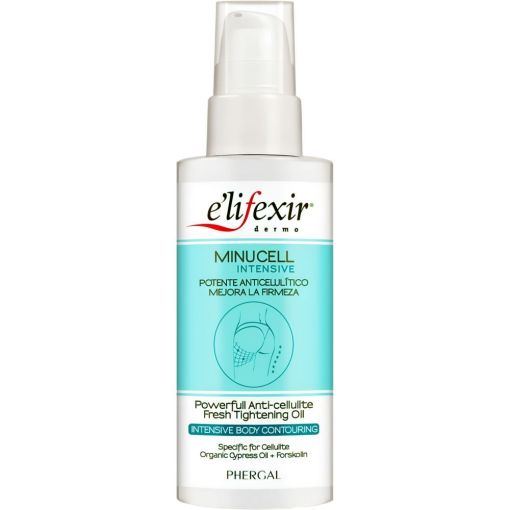 Elifexir Minucell Intensive Fresh Tightening Oil Tratamiento reductor potente anticelulítico ofrece efecto drenante y reafirmante con poderosos activos 100 ml