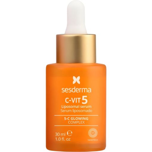 Sesderma C-Vit 5 Serum Liposomado Sérum proporciona extra de luminosidad y ayuda a frenar los signos de la edad 30 ml