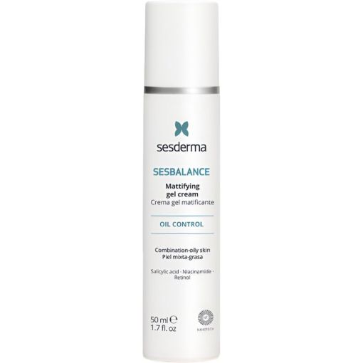 Sesderma Sesbalance Crema Gel Matificante Crema matificante reduce exceso de sebo imperfecciones y poros para una piel sin brillos 50 ml