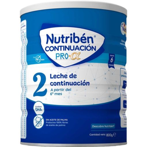 Nutriben Continuaci&oacute;n Pro Alfa 2 Leche De Continuaci&oacute;n Leche en polvo sin aceite de palma a partir de 6 meses 800 gr