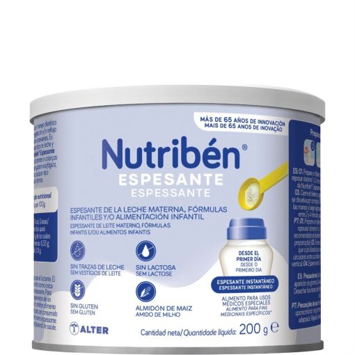 Nutriben Espesante Espesante para leche materna par lactantes y ni&ntilde;os con problemas de regurgitaci&oacute;n y/o reflujo 200 gr