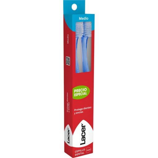 Lacer Medio Cepillo Dental Duplo Precio Especial Cepillo de dientes protege enc&iacute;as y se adapta perfectamente a espacios interdentales 2 uds