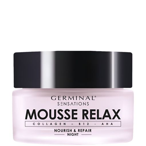 Germinal Sensations Mousse Relax Nourish & Repair Night Crema facial de noche nutritiva y reparadora ofrece firmeza y elasticidad disminuyendo arrugas 50 ml