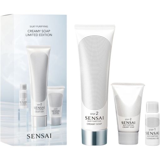 Sensai Silky Purifying Creamy Soap Step 2 Estuche Jabón limpiador elimina impurezas y células muertas para piel hidratada y fresca 125 ml