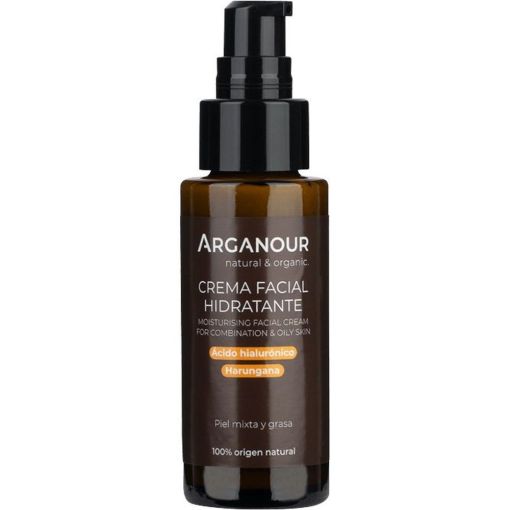 Arganour Crema Hidratante Pieles Mixtas Y Grasas Crema de día hidratante seboreguladora 100 % natural 50 ml