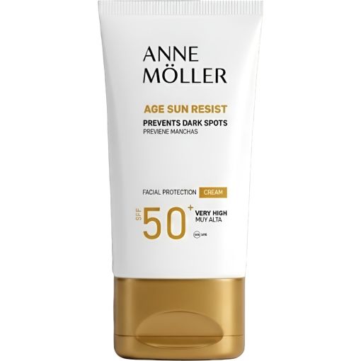 Anne M&ouml;ller Age Sun Resist Cream Facial Protection Spf 50+ Crema solar facial de textura ligera previene la aparici&oacute;n de manchas ofreciendo un efecto matificante duradero 50 ml