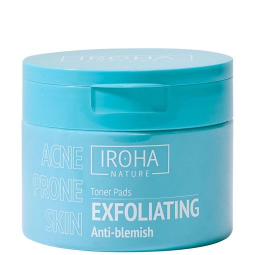 Iroha Nature Acne-Prone Skin Exfoliating Anti-Blemish Discos Tónico Discos tónico biodegradables exfoliantes y antiimperfecciones mejora cicatrices granos o poros abiertos 50 uds