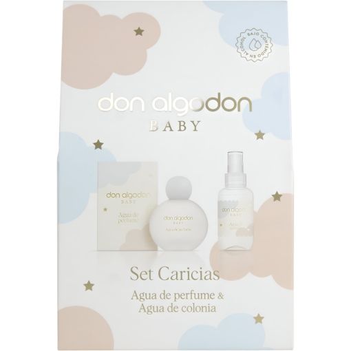 Don Algodon Baby Set Caricias Agua de colonia infantil 100 ml y agua de perfume infantil 100 ml