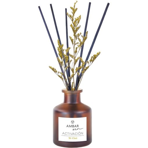 Ambar Zen T&eacute; Chai Ambientador Mikado Ambientador mikado t&eacute; chai con flor para hogar perfuma y decora +45 d&iacute;as de duraci&oacute;n 40 ml