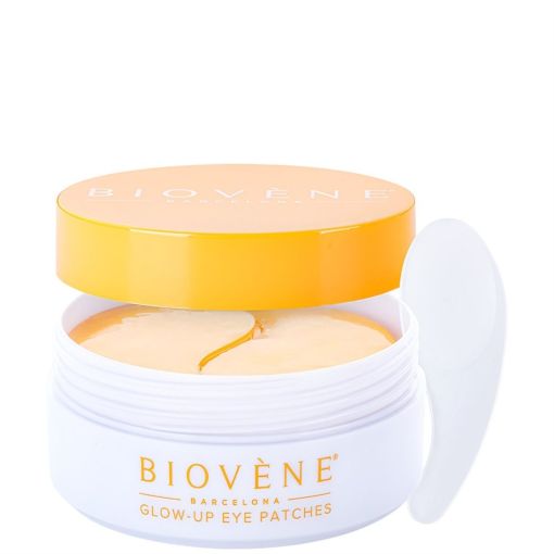 Biovène Glow-Up Under Eyes Patches Parches de hidrogel para contorno de ojos energiza ilumina y reduce hinchazón con cafeína 60 uds