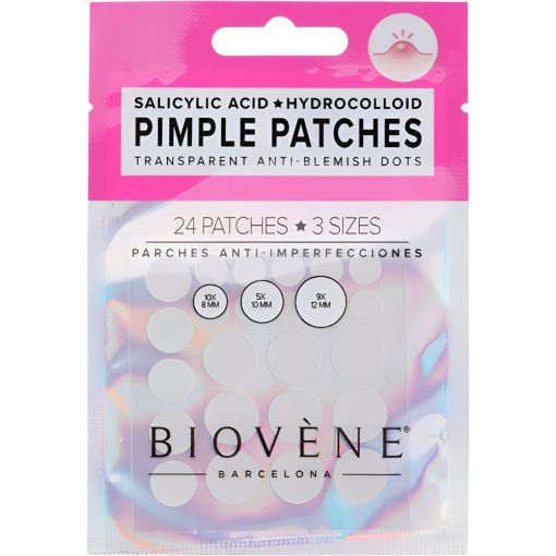 Biov&egrave;ne Transparent Anti-Blemish Dots Pimple Patches Parches para granos invisibles controlan los brotes tratando y protegiendo con &aacute;cido salic&iacute;lico 24 uds