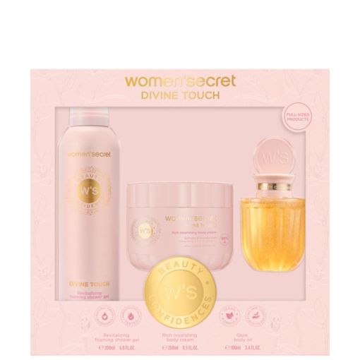 Women'Secret Beauty Confidences Divine Touch Estuche Rutina de baño tranquilizante ofrece bienestar serenidad y gran aroma a lirio naranja y esencio de cedro
