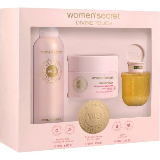 Women'Secret Beauty Confidences Divine Touch Estuche Rutina de ba&ntilde;o tranquilizante ofrece bienestar serenidad y gran aroma a lirio naranja y esencio de cedro