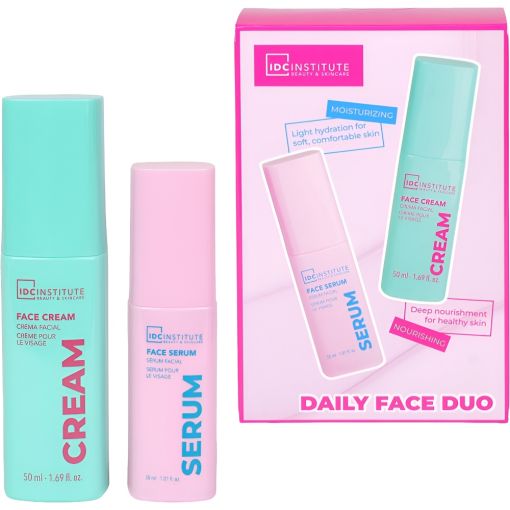 Idc Institute Daily Face Duo Estuche Set de cuidado facial ofrece suavidad desde el primer uso para una piel hidratada y luminosa