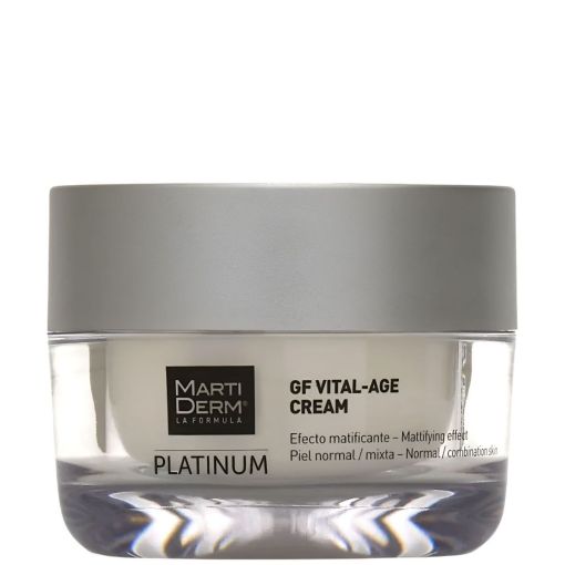 Martiderm Platinum Gf Vital-Age Cream Crema hidratante reparadora y protectora ofrece un efecto matificante mejorando la textura de la piel 50 ml