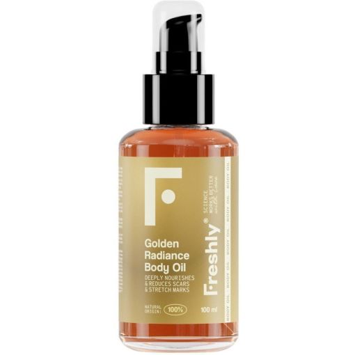 Freshly Cosmetics Golden Radiance Body Oil Aceite corporal anticelul&iacute;tico 100 % natural 100 ml