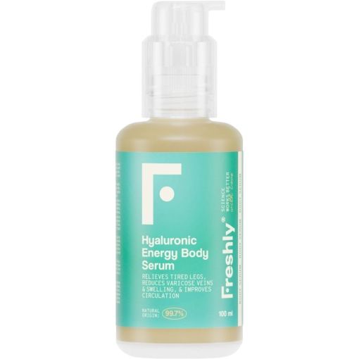 Freshly Cosmetics Hyaluronic Energy Body Serum S&eacute;rum corporal para piernas cansadas retenci&oacute;n de l&iacute;quidos y varices ofrece efecto calmante inmediato