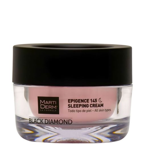 Martiderm Black Diamond Epigence 145 Sleeping Cream Crema de noche mejora la resiliencia y aporta firmeza hidratación y sensación de confort 50 ml