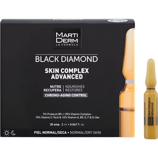 Martiderm Black Diamond Skin Complex Advanced Ampollas faciales previenen y tratan los signos de envejecimiento 30 uds