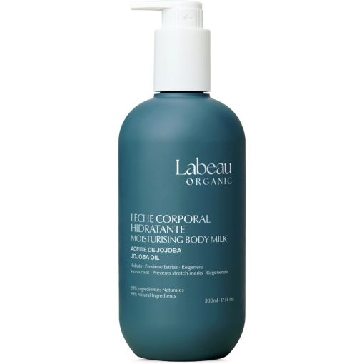 Labeau Organic Aceite De Jojoba Leche Corporal Hidratante Leche corporal hidratante de textura rica y ligera hidrata regenera y previene estr&iacute;as 500 ml