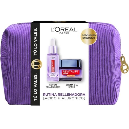 L'Oreal Revitalift Filler Neceser Tratamiento antiarrugas eficacia rellenadora con ácido hialurónico