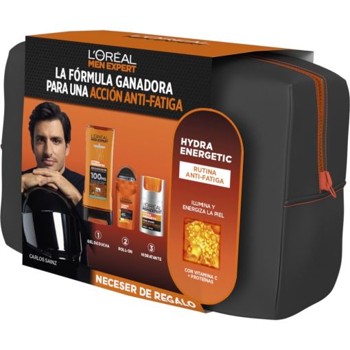 L'Oreal Men Expert Hydra Energetic  Neceser Tratamiento facial antifatiga combate ojeras y tono apagado con vitamina c y proteínas