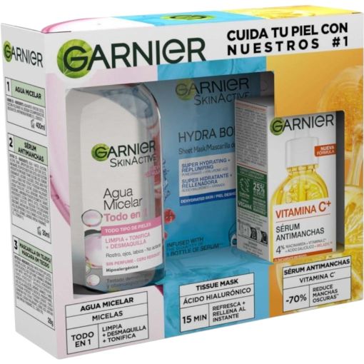 Garnier Cuida Tu Piel Con Nuestros #1 Estuche Rutina de limpieza y cuidado para una piel luminosa y radiante