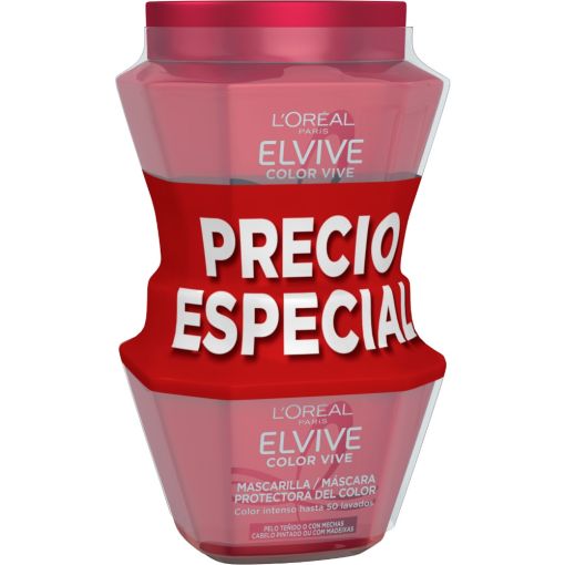 Elvive Color Vive Mascarilla Protectora Color Duplo Precio Especial Mascarilla capilar protectora nutritiva y fijadora del color para cabello te&ntilde;ido o con mechas 2x310 ml
