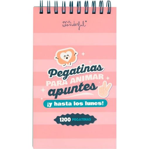 Mr. Wonderful Libreta De Pegatinas Para Animar Apuntes &iexcl;y Hasta Los Lunes! Libreta de pegatinas para decorar tus apuntes de la mejor manera posible 970 uds
