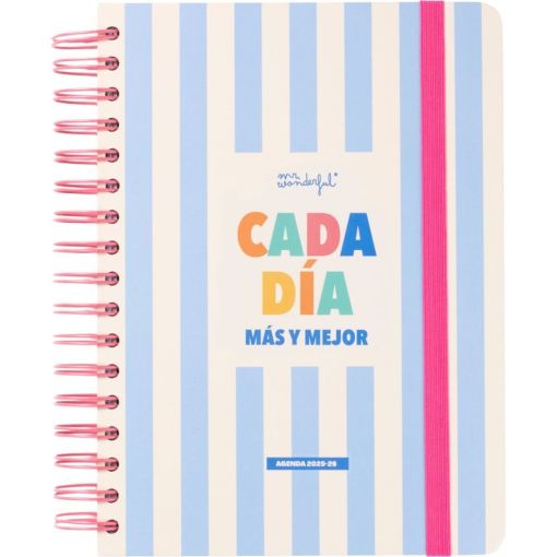 Mr. Wonderful Agenda Diaria 2025-26 Cada Día Más Y Mejor Agenda diaria para hacer cada semana más divertida y productiva manteniéndote organizado