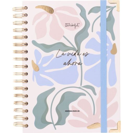 Mr. Wonderful Agenda Diaria Pequeña 2025-26 La Vida Es Ahora Agenda diaria para hacer cada semana más divertida y productiva manteniéndote organizado