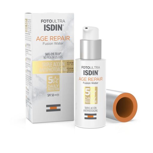 Isdin Fotoultra Age Repair Fusion Water Spf 50 Protección facial triple acción antiedad 50 ml