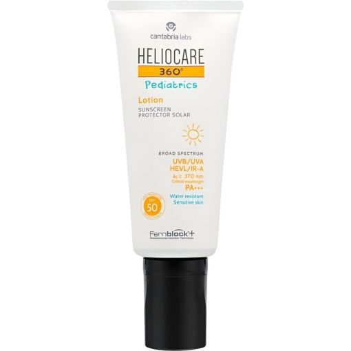 Heliocare 360º Pediatrics Lotion Protector Solar Spf 50 Protección solar facial y corporal hipoalergénico de textura ligera neutraliza y repara el daño solar 200 ml