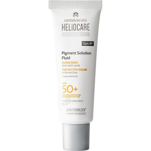 Heliocare 360º Pigment Solution Fluid Protector Solar Spf 50+ Protector solar facial resistente al agua previene y corrige hiperpigmentaciones y manchas solares 50 ml